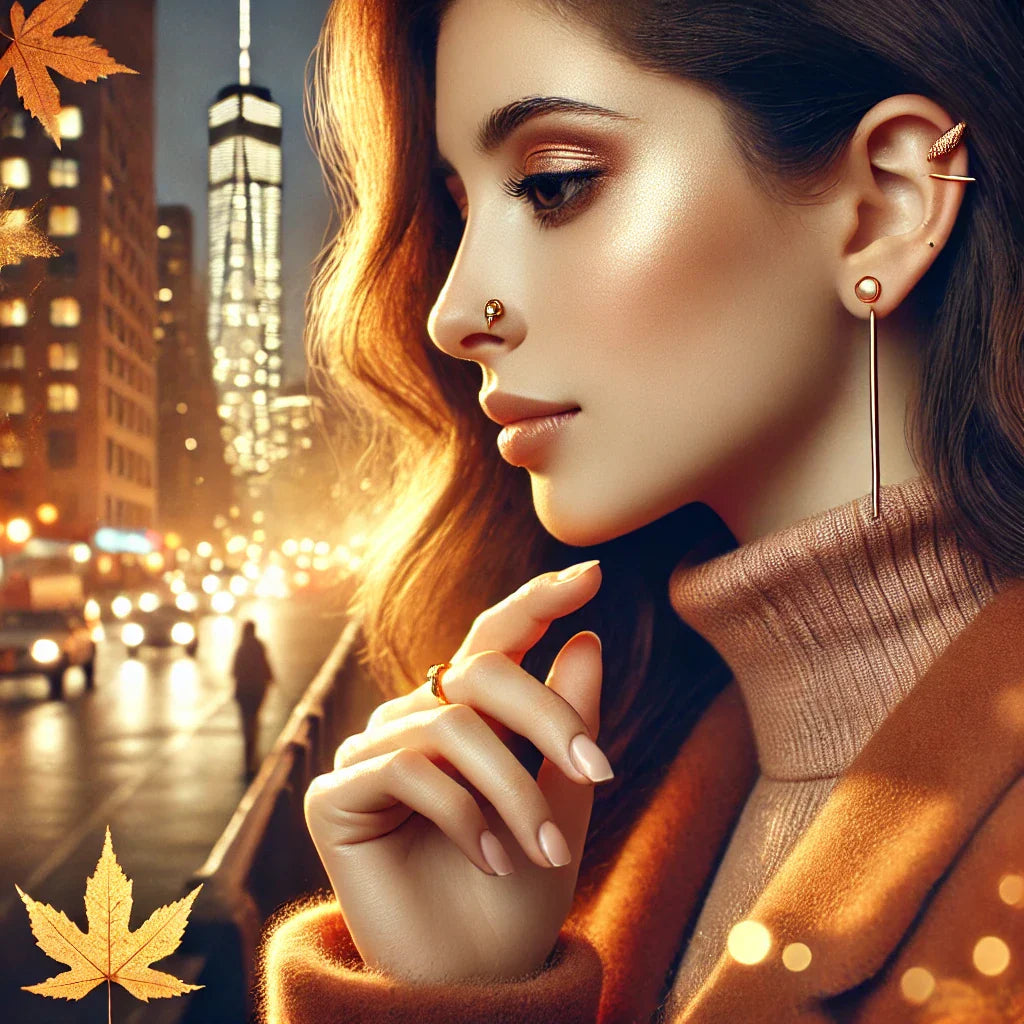 Love in the Autumn Breeze: A Story of Piercing Jewelry and Timeless Romance