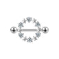 2Pcs 14G Star Nipple Rings Bling Crystal Nipple Piercing Barbell Jewelry