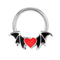 16g Double Wings Nose Ring Hinged Septum Ring Piercing Halloween Jewelry