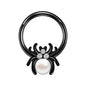 16g Spider Nose Ring Hinged Septum Ring Piercing Halloween Jewelry