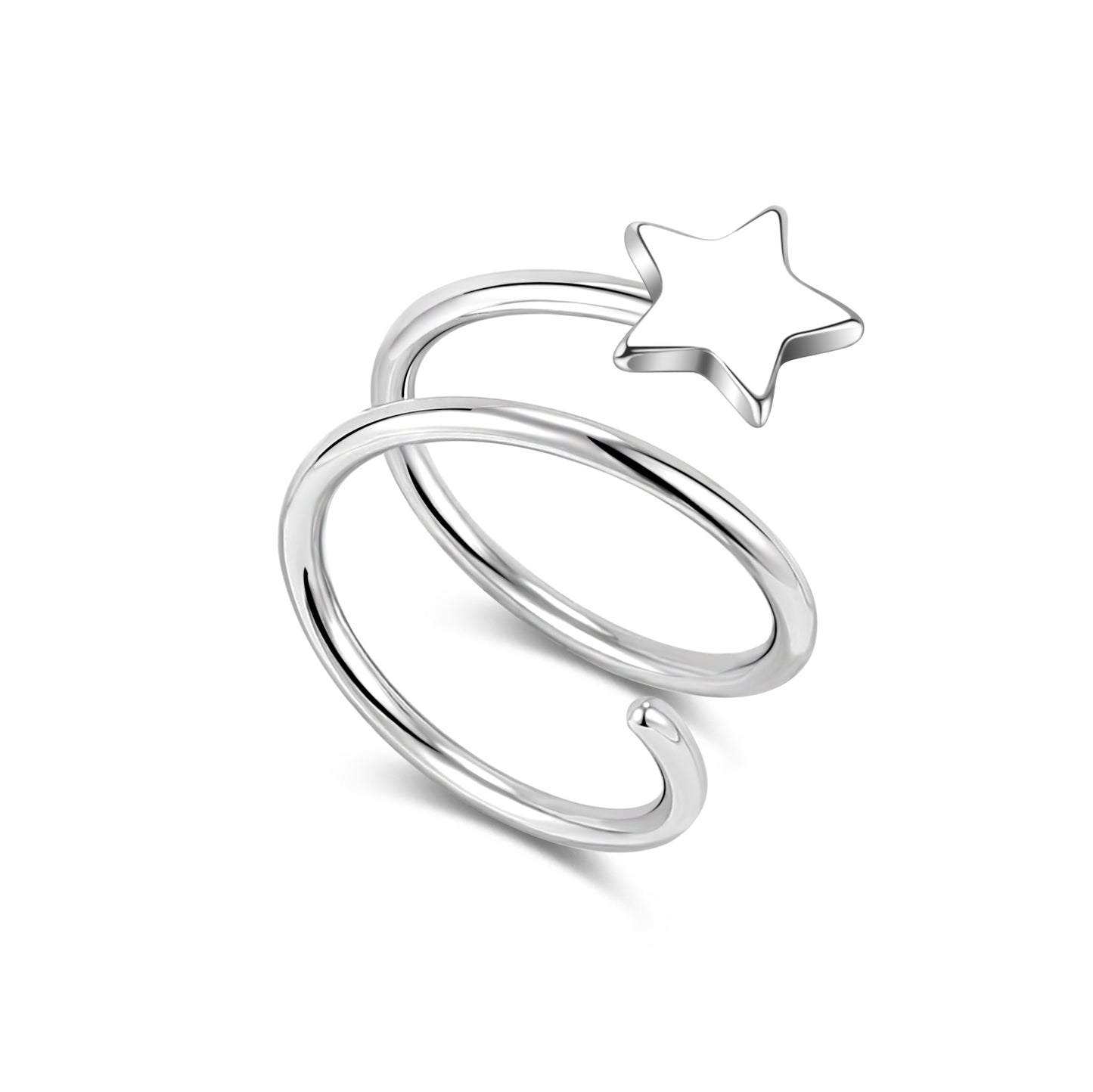 20G-Star-Nose-Rings-Double-Layered-Spiral-Nose-Piercing-Stainless-Steel-Nostril-Rings