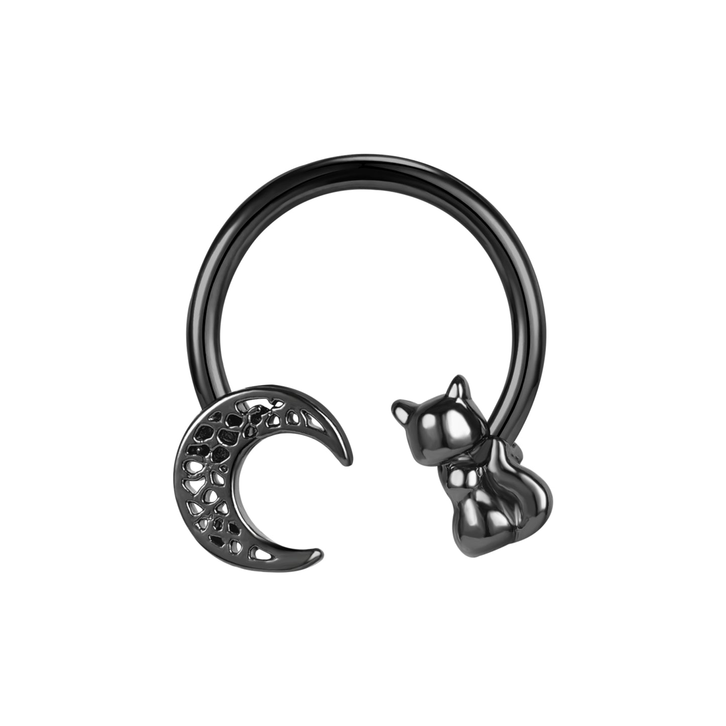 16G-Black-Moon-Cat-BCR-Nose-Rings-Horseshoe-Shape-Nose-Septum-Rings-Stainless-Steel-Septum-Clicker-Piercing