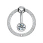 14G Round Belly Navel Rings Clear Zircon Belly Button Rings