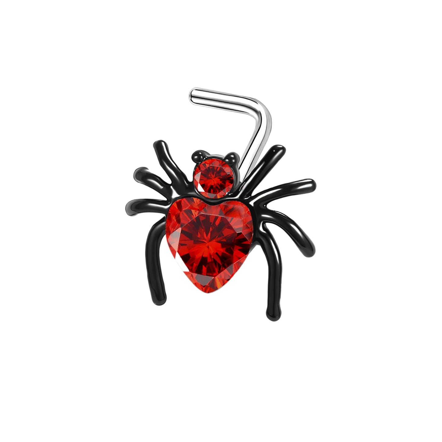 20G-White-Red-Zircon-Nose-Studs-Piercing-L-Shape-Spider-Nose-Rings-Stainless-Steel-Nostril-Piercing