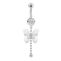 14G Butterfly Belly Navel Rings Bling Zirconia Belly Button Rings