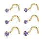 6-Pcs/Set-20G-Violet-Blue-Zircon-Nose-Studs-Piercing-Crokscrew-Nose-Rings-Gold-Plated-Nostril-Piercing