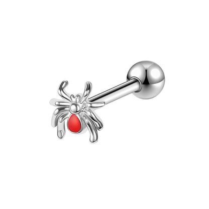 14g Spider Tongue Ring Threaded Tongue Piercing Barbell Jewelry