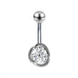 14G Flower Belly Navel Rings Cubic Zircon Belly Button Rings