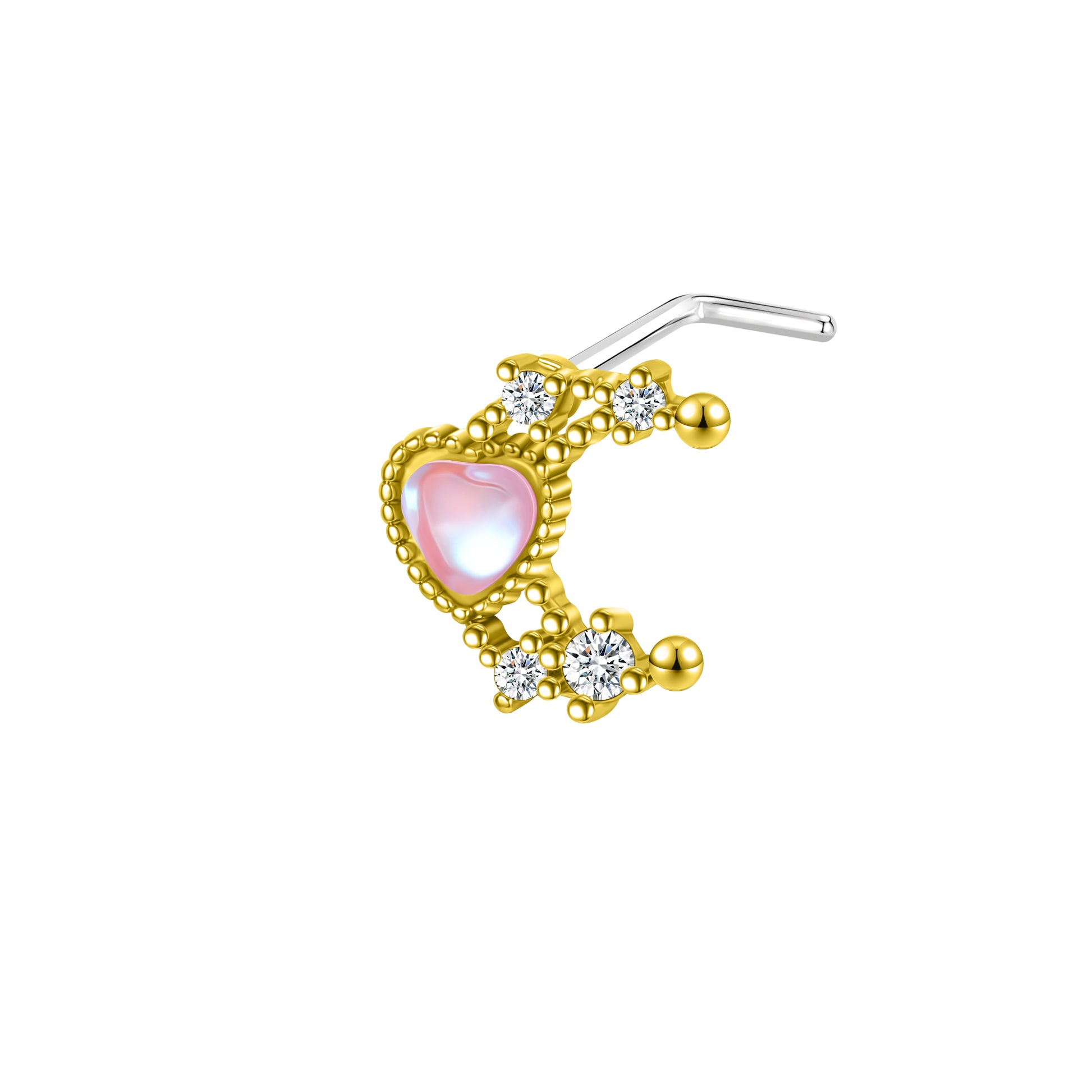 20G-White-Zircon-Nose-Studs-Piercing-Pink-Heart-L-Shape-Nose-Rings-Gold-Silver-Plated-Nostril-Piercing