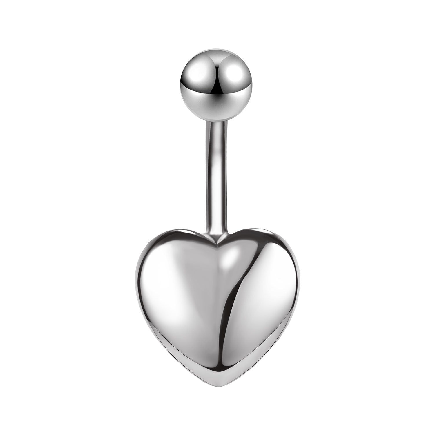 14G Heart Belly Navel Rings Stainless Steel Belly Button Rings