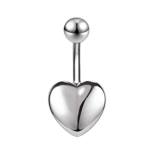 14G Heart Belly Navel Rings Stainless Steel Belly Button Rings