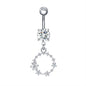 14G Anadem Dangle Belly Navel Rings Flower Belly Button Rings