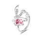 20g Rabbit Nose Ring Pink Zircon Nostril Piercing Jewelry