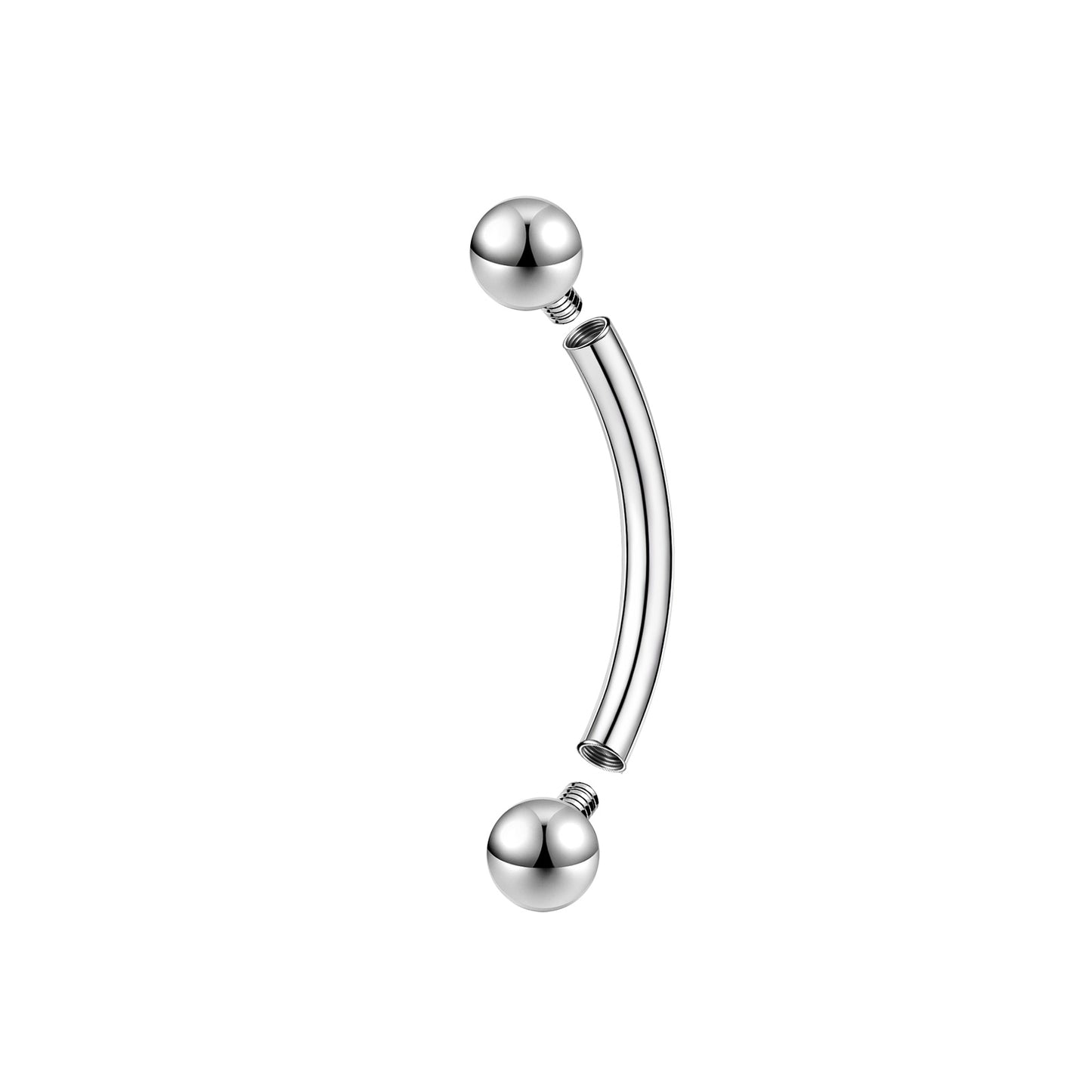 16g/18g Curved Barbell Eyebrow Ring Piercing Ear Helix Rook Daith Piercing