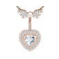 14G Stainless Steel Belly Navel Rings Heart Zircon Belly Button Rings