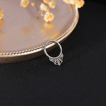 16g Cobweb Nose Ring Hinged Septum Ring Piercing Jewelry