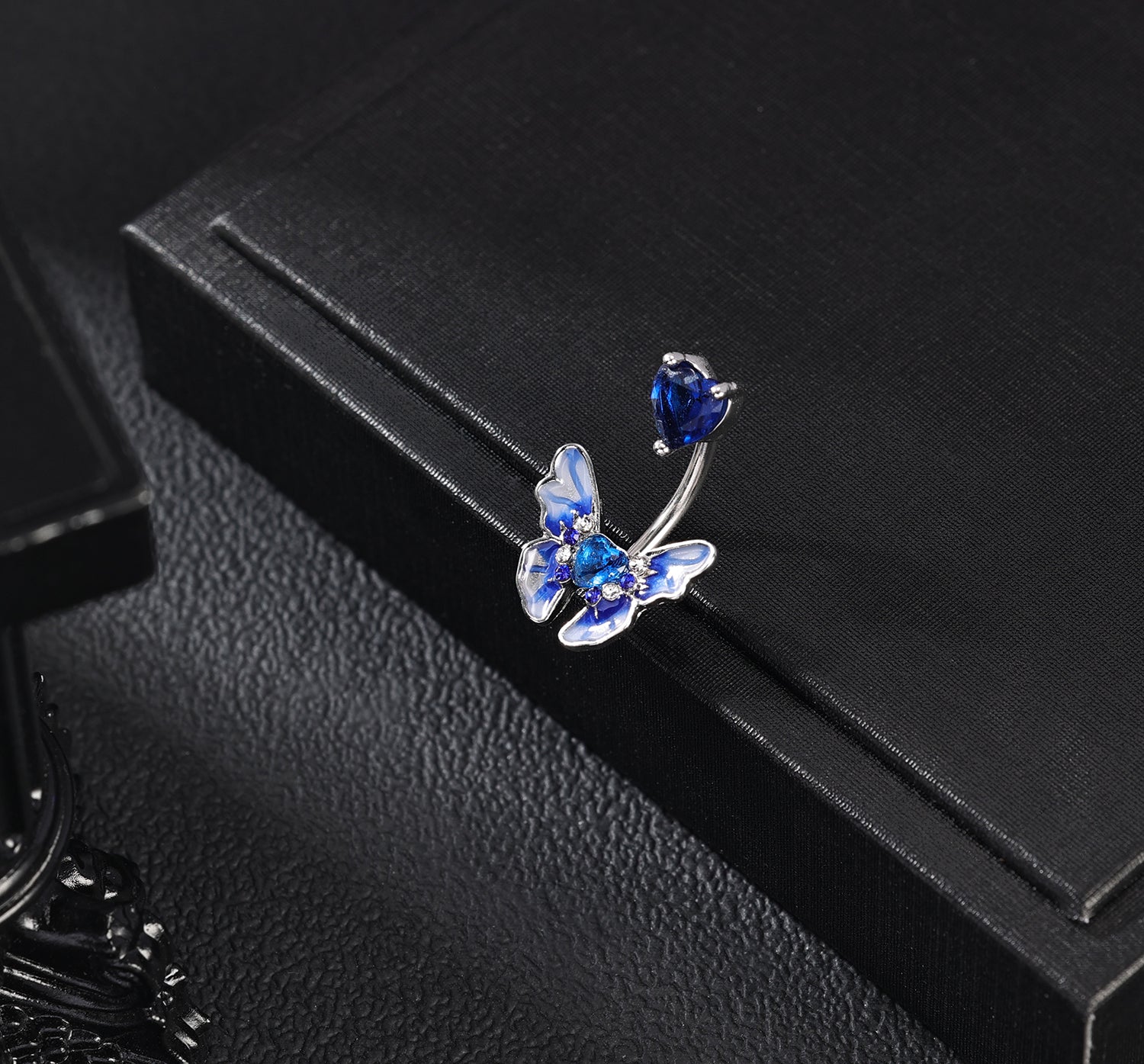 14G Butterfly Belly Navel Rings Bling Zircon Belly Button Rings