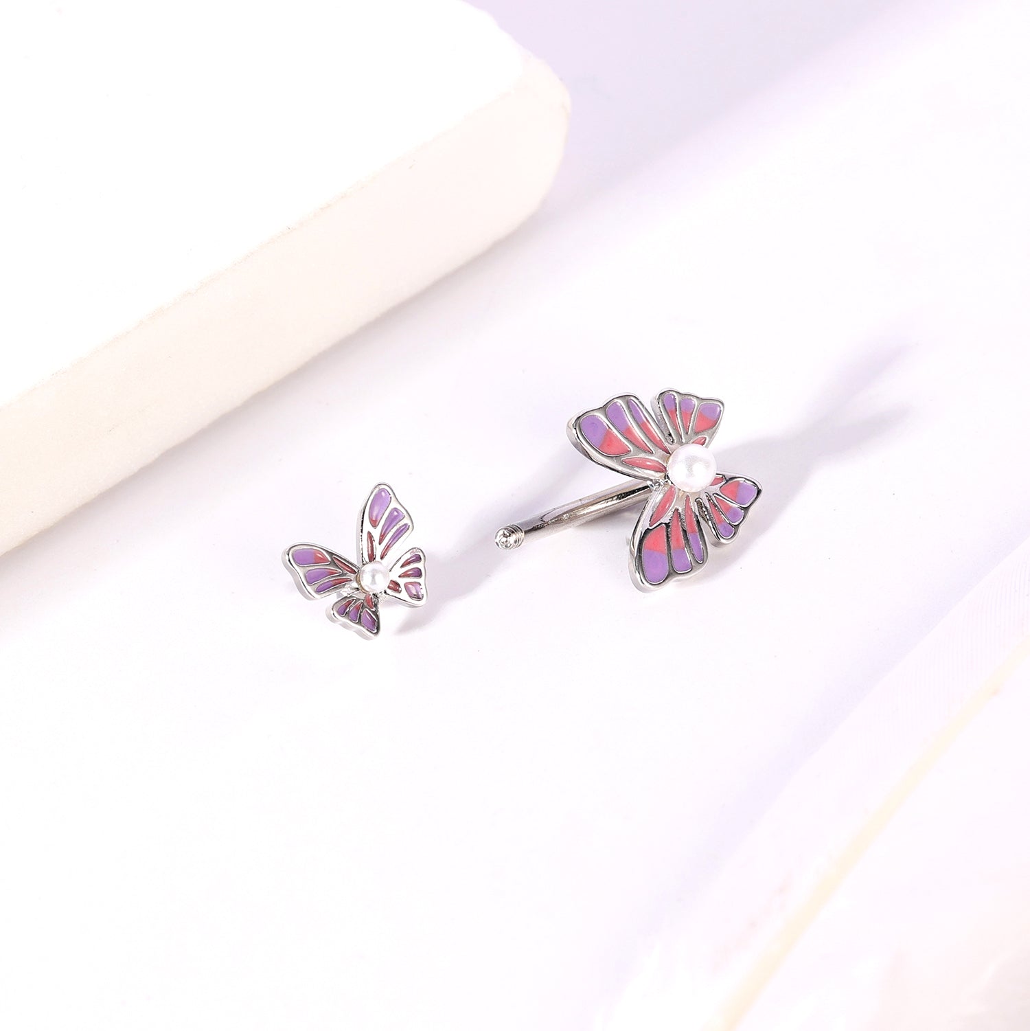 14G-Purple-Pink-Butterfly-Copper-Alloy-Belly-Rings-Pearl-Navel-Piercing-Stainless-Steel-Belly-Navel-Button-Rings