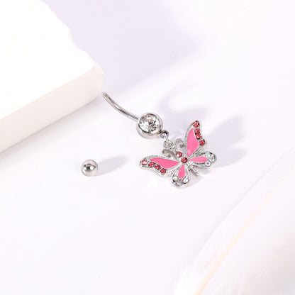 14G-Pink-Butterfly-Belly-Rings-Shiny-Zirconal-Navel-Piercing-Stainless-Steel-Navel-Belly-Button-Rings