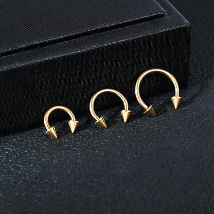 16g G23 TItanium Nose Ring Horseshoe Septum Ring Piercing Jewelry