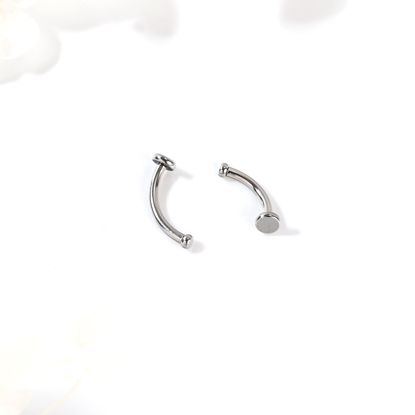 16g Round Eyebrow Ring Piercing Curved Ear Helix Rook Daith Piercing