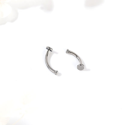 16g Round Eyebrow Ring Piercing Curved Ear Helix Rook Daith Piercing