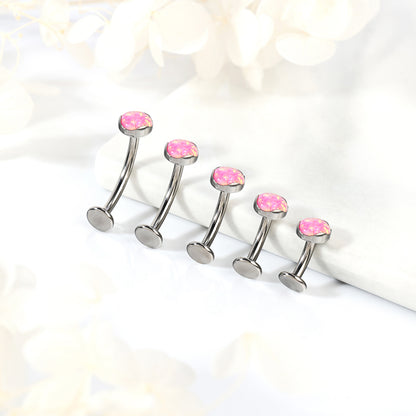 14G G23 Titanium Belly Navel Rings Pink Opal Belly Button Rings