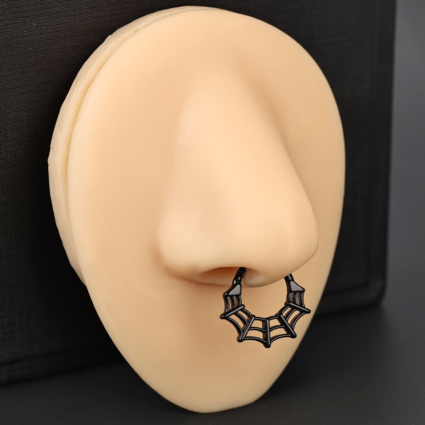 16g Cobweb Nose Ring Hinged Septum Ring Piercing Jewelry