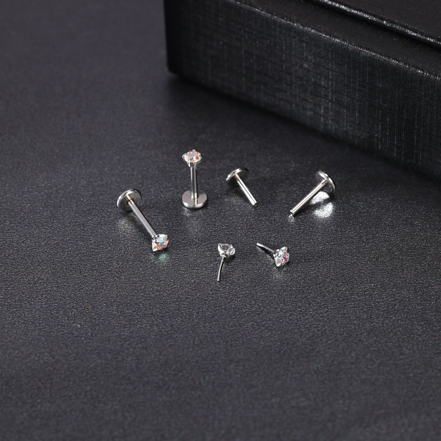 16g/18g Shiny Zircon Labret Ring Threadless Labret Studs Monroe Medusa Piercing