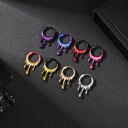 18g Gradient Nose Ring Irregular Septum Ring Piercing Jewelry