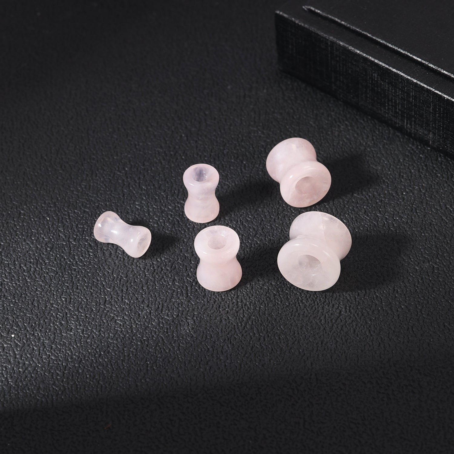 1 Pair 5-12mm Ear Plug Tunnel Pink Opalite Ear Expanders Double Flare Ear Gauges