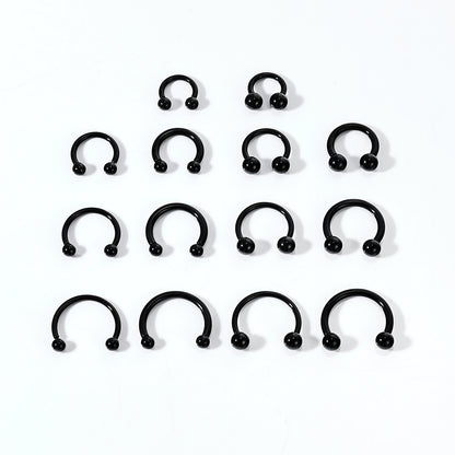 14g/16g G23 Titanium Nose Ring Horseshoe Septum Ring Piercing Jewelry