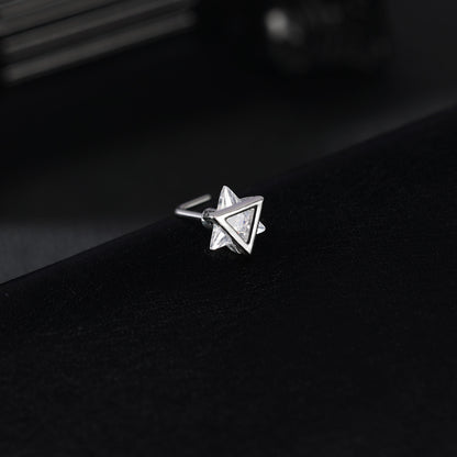 20G Star Nose Studs Piercing L Shape Nose Rings Bling Zirconia Nostril Piercing