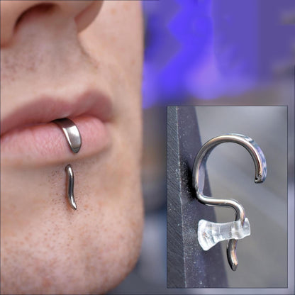 16g 925 Sterling Silver Labret Rings Lip Piercings Jewelry ﻿