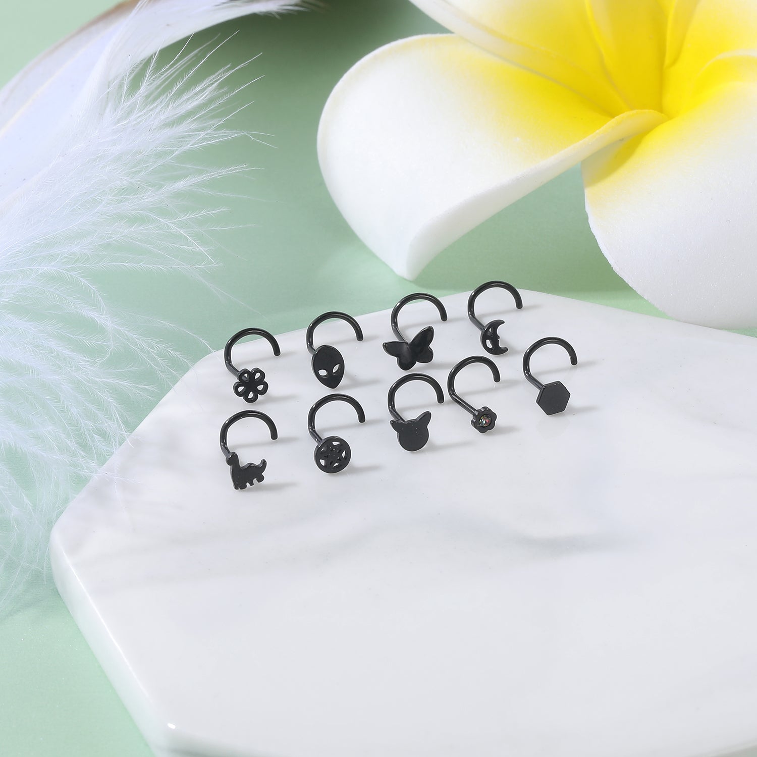 20G-Black-Hexagon-Nose-Studs-Piercing-Nose-Bone-Shape-L-Shape-Crokscrew-Nose-Rings-Stainless-Steel-Nostril-Piercing