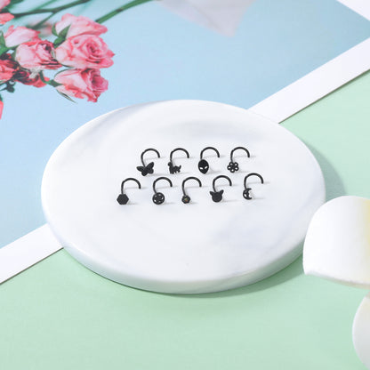 20G-Black-Flower-Nose-Studs-Piercing-Nose-Bone-Shape-L-Shape-Crokscrew-Nose-Rings-Stainless-Steel-Nostril-Piercing