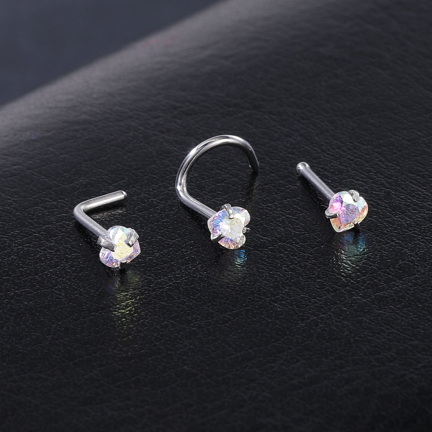 4-Pcs-Set-20G-Heart-Zircon-Nose-Studs-Piercing-L-Shape-Nose-Rings-Stainless-Steel-Nostril Piercing