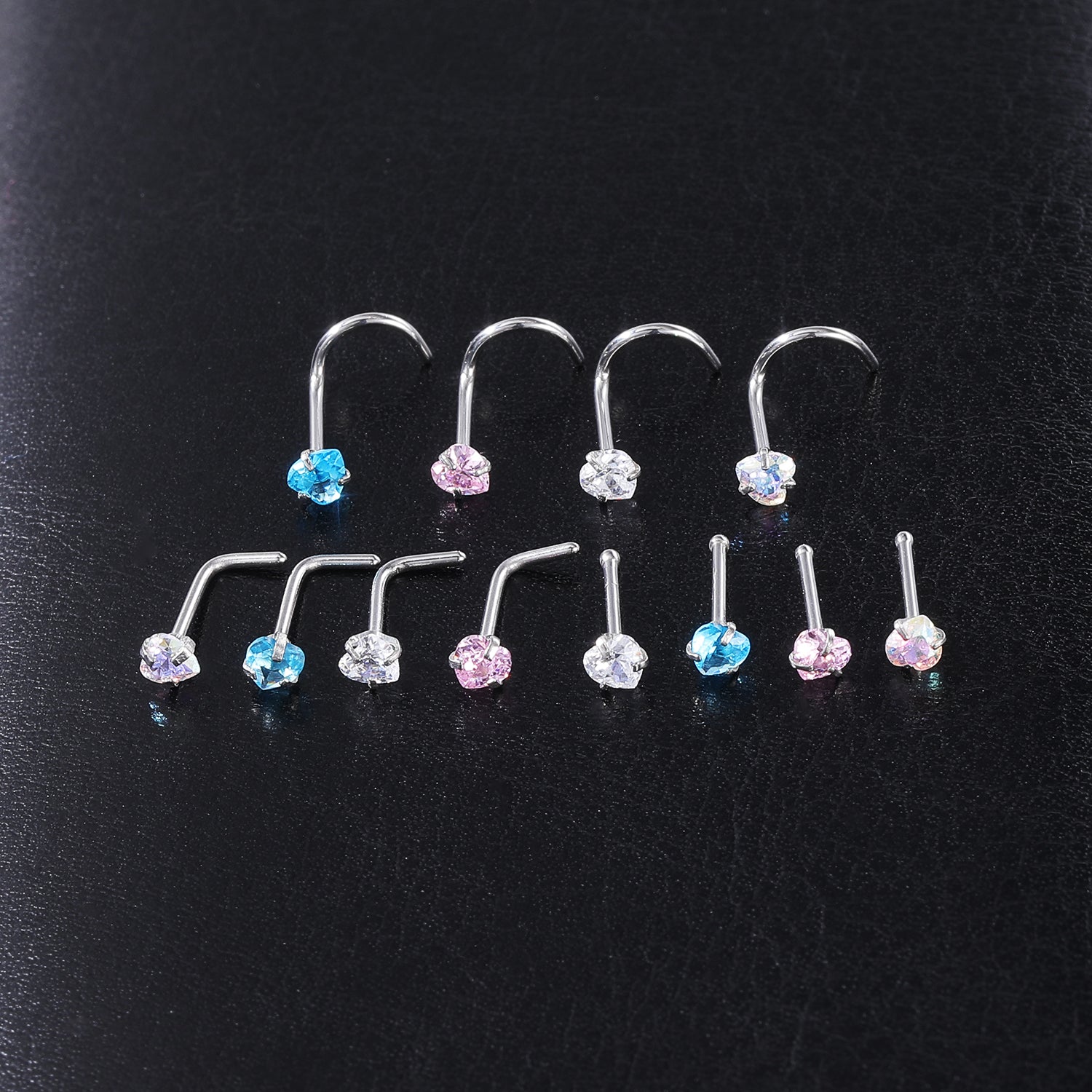 4-Pcs-Set-20G-Heart-Zircon-Nose-Studs-Piercing-Nose-Bone-Shape-Nose-Rings-Stainless-Steel-Nostril Piercing