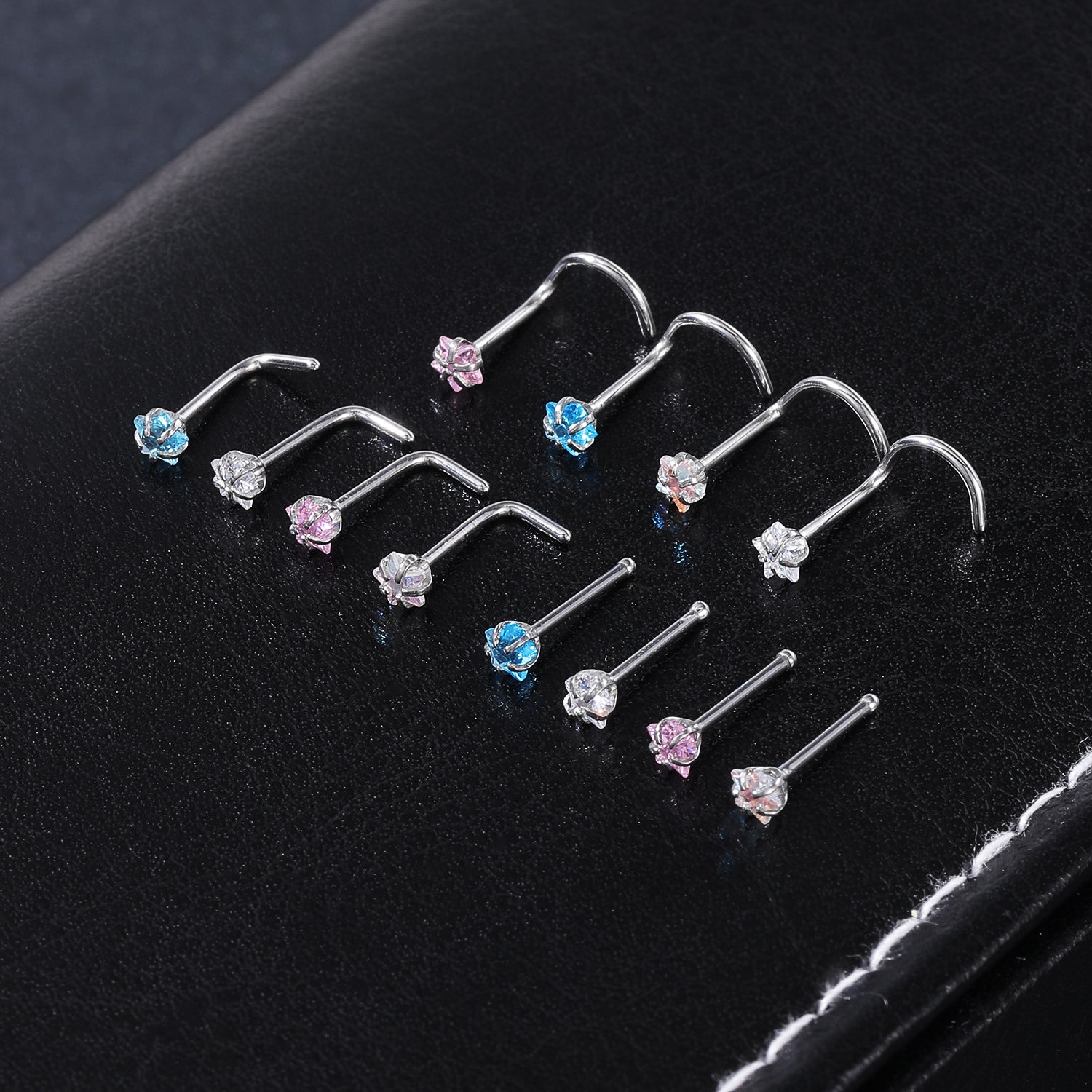 4-Pcs-Set-20G-Star-Zircon-Nose-Studs-Piercing-Nose-Bone-Shape-Nose-Rings-Stainless-Steel-Nostril-Piercing