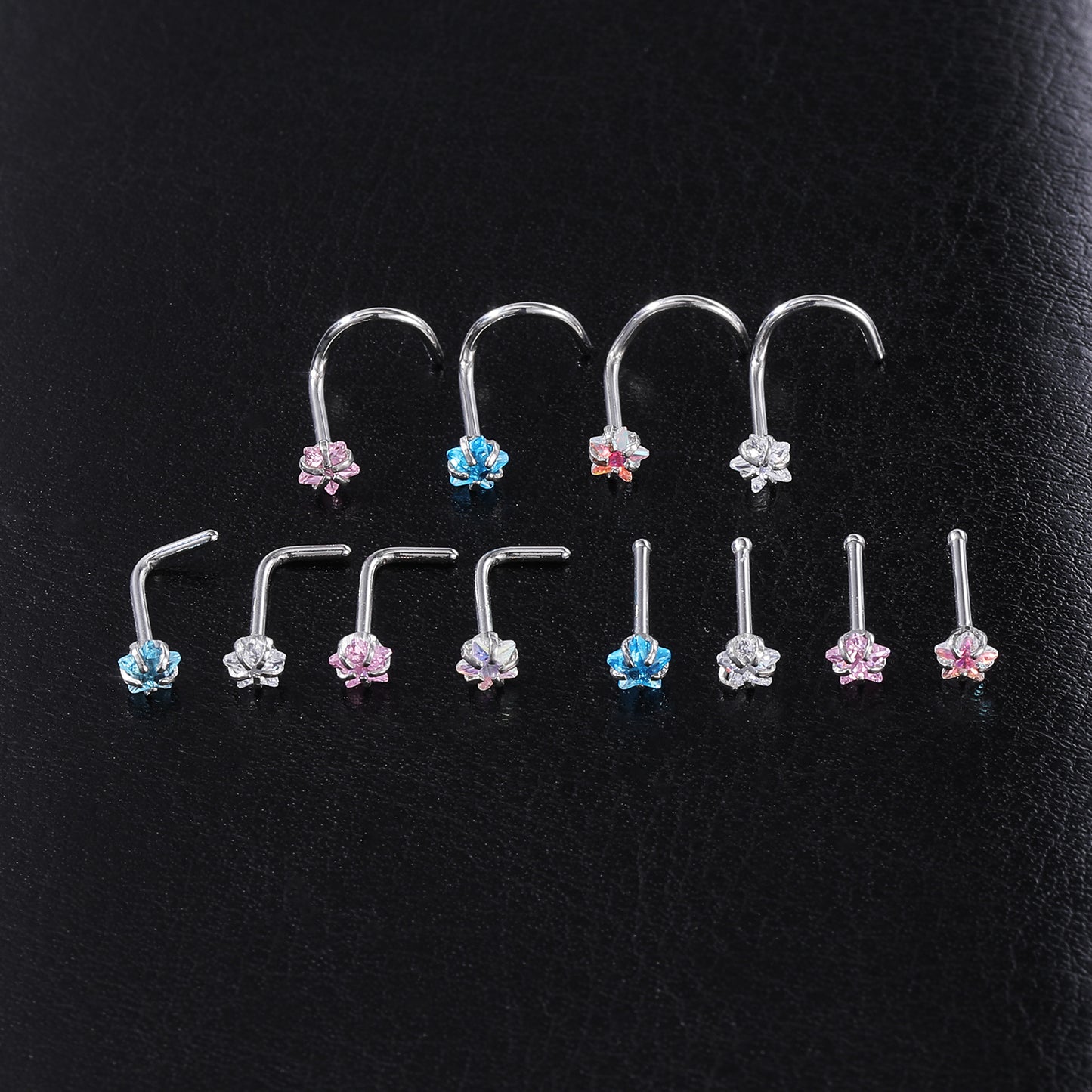 4-Pcs-Set-20G-Heart-Zircon-Nose-Studs-Piercing-L-Shape-Nose-Rings-Stainless-Steel-Nostril Piercing