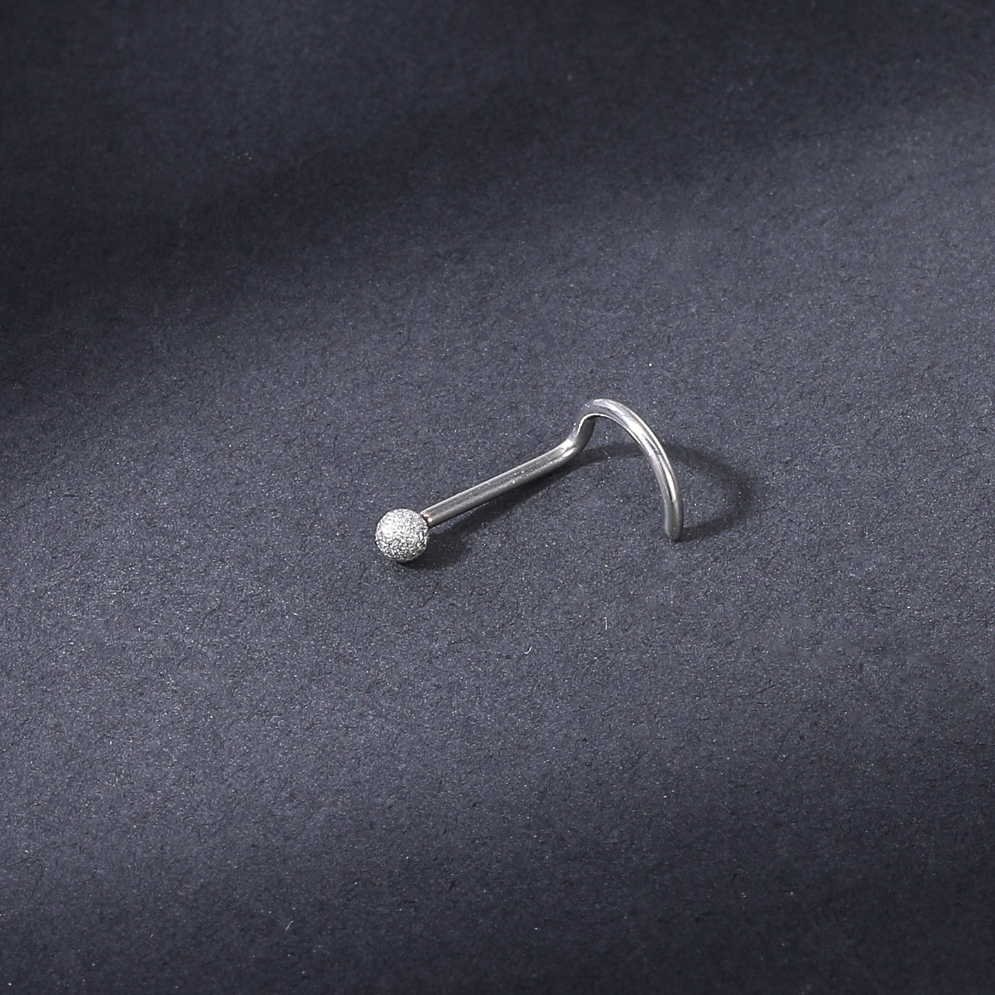 20G-Frosted-Ball-Nose-Studs-Piercing-Nose-Bone-Shape-L-Shape-Crokscrew-Nose-Rings-Stainless-Steel-Nostril-   Piercing