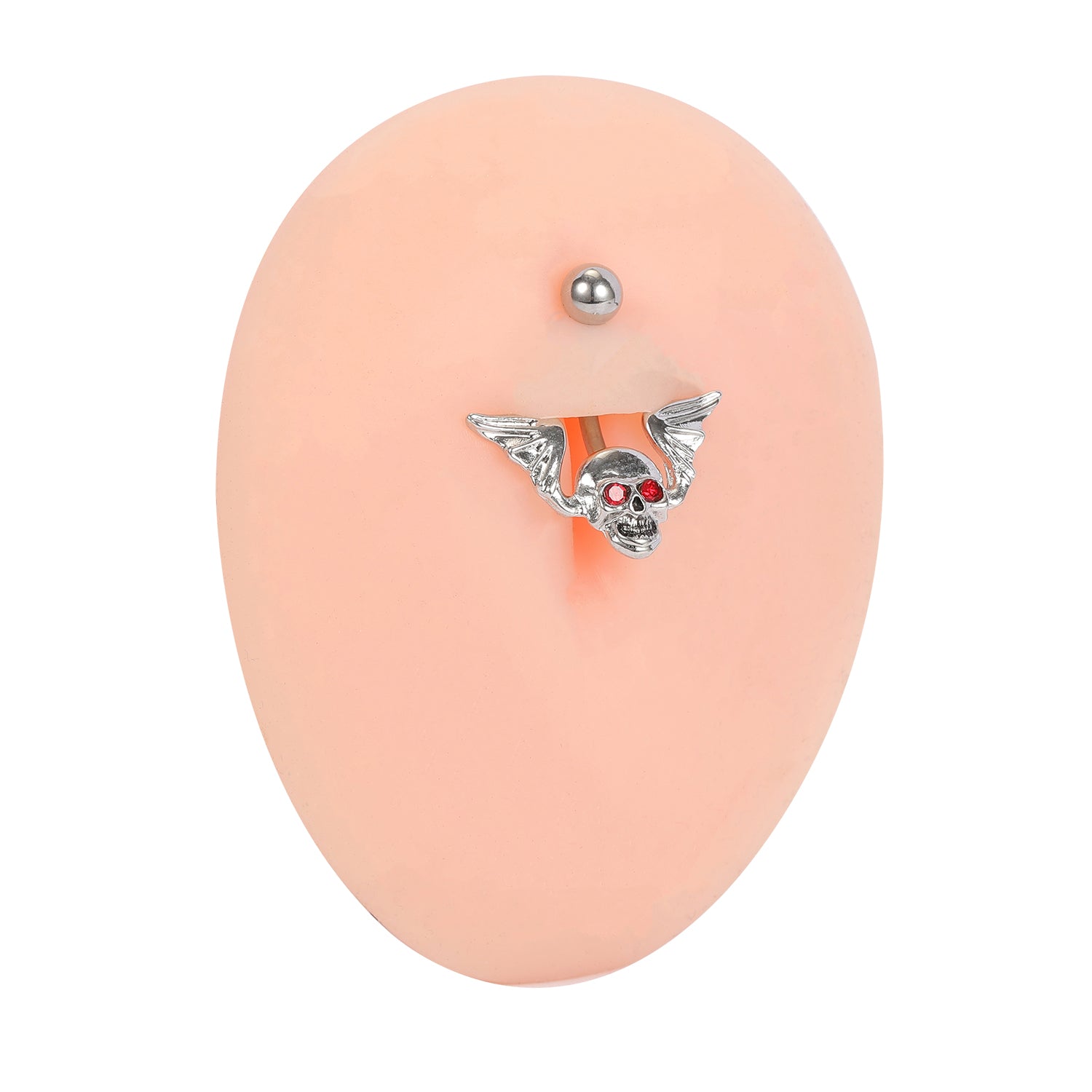 14G Skull Belly Navel Rings AAA Cubic Zirconia Belly Button Rings