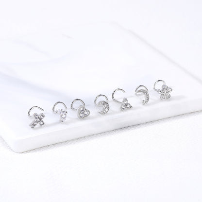 20G-Triangular Petal-White-Crystal-Nose-Studs-Piercing-Crokscrew-Nose-Rings-Stainless-Steel-Nostril-Piercing