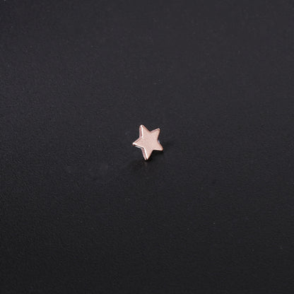 4pcs Star Dermal Anchor Tops Surgical Steel Internally Threaded Skin Diver Piercings