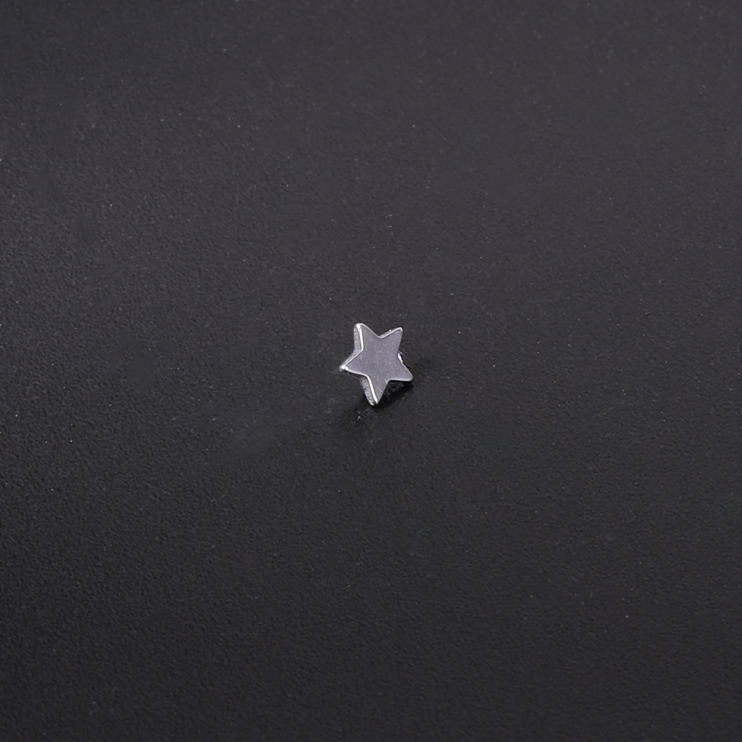 4pcs Star Dermal Anchor Tops Surgical Steel Internally Threaded Skin Diver Piercings
