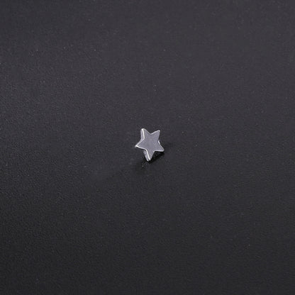 4pcs Star Dermal Anchor Tops Surgical Steel Internally Threaded Skin Diver Piercings