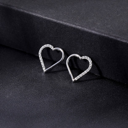 1 Piece 16g G23 TItanium Nose Ring Heart Septum Ring Piercing Jewelry