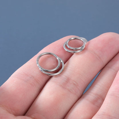 16g G23 TItanium Septum Ring Hinged Nose Ring Hoop Cartilage Earring