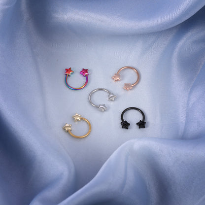 16G-Star-Nose-Rings-Horseshoe-Shape-Nose-Septum-Rings-Stainless-Steel-Septum-Clicker-Piercing