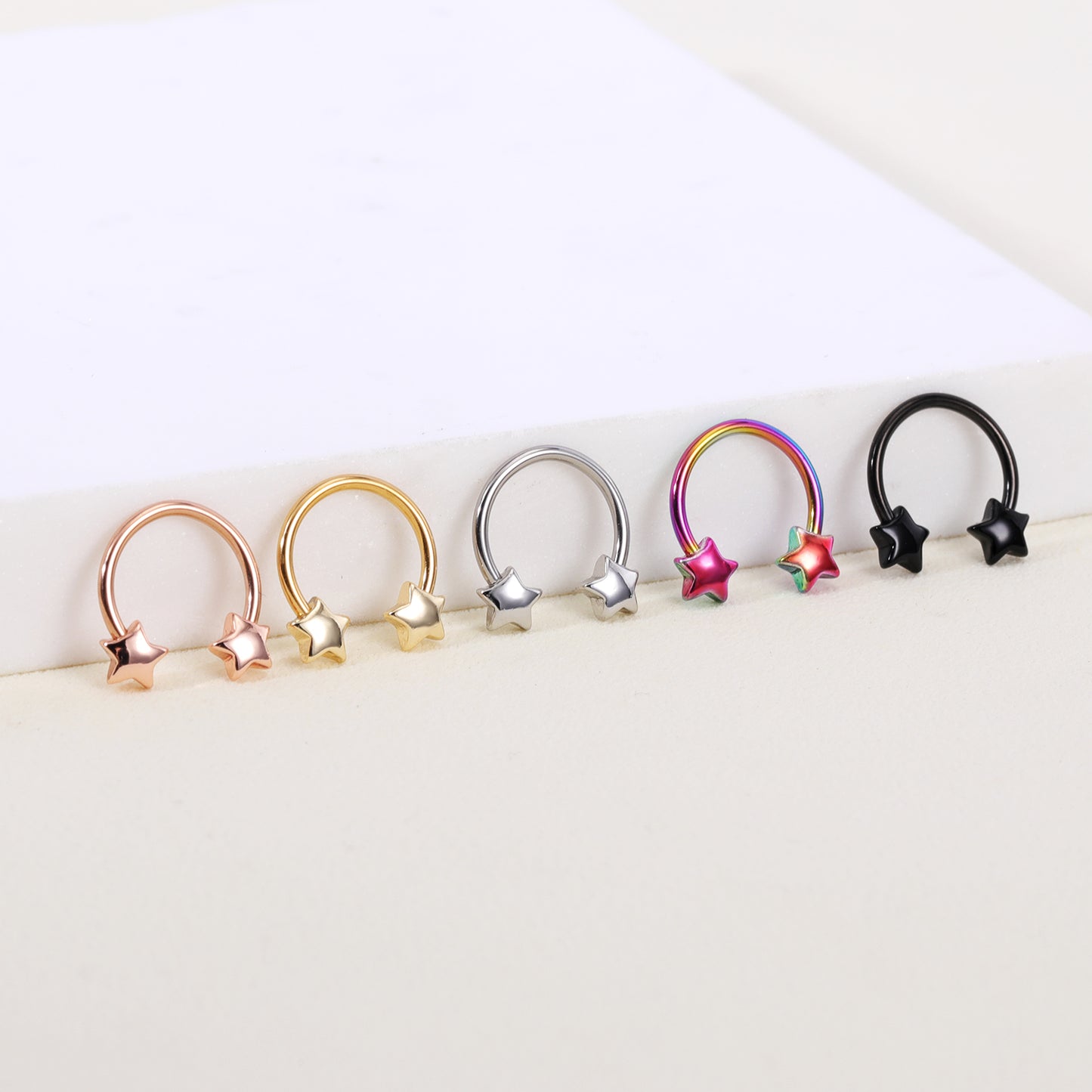 16G-Star-Nose-Rings-Horseshoe-Shape-Nose-Septum-Rings-Stainless-Steel-Septum-Clicker-Piercing